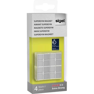 Sigel magnet SuperDym C10 Extra-Strong Cube-Design (š x v x h) 20 x 10 x 20 mm kocky strieborná 4 ks GL705