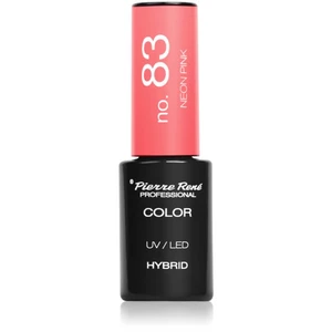 Pierre René Nails Hybrid gélový lak na nechty s použitím UV/LED lampy odtieň 83 Neon Pink 6 ml