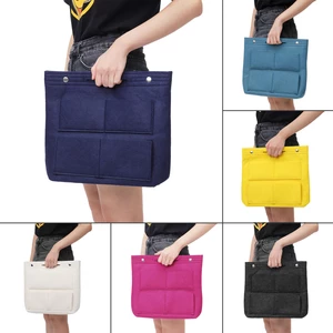 Large Organizer Cosmetic Bag in Bag Casual Travel Multi-pockets Elegant Bag Handbag