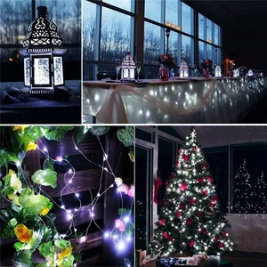 12M 100LED 8 Modes String Light USB Holiday Christmas Lights Decorative Lamp for Home Indoor Party Wedding Garland Chris