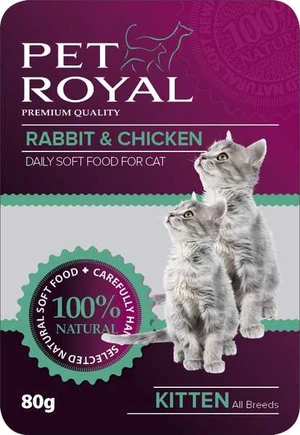 Pet Royal Cat Kapsička Králik+Kuracie 80g