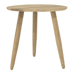 Odkladací stolík z dubového dreva Canett Uno, ø 40 cm