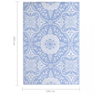Venkovní koberec PP modrá Dekorhome 190x290 cm,Venkovní koberec PP modrá Dekorhome 190x290 cm