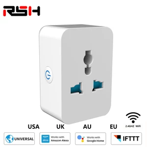 RSH US Plug WiFi And bluetooth Universal Socket Multi-function Conversion Socket 10A/16A Wifi Switch For Amazon Alexa Go