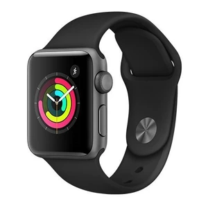 Apple Watch Series 3 GPS, 38mm Space Grey Aluminium Case with Black Sport Band MTF02CN/A