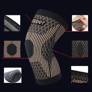 Copper Fiber Nylon Professional Sports Warm Protection Elastic Knee Pad Over Knee Compression Socks