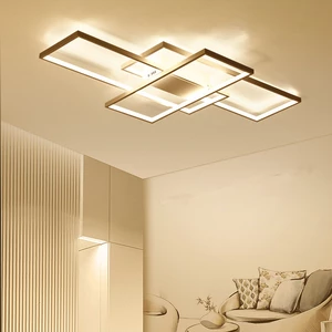 AC110-120V Modern Minimalist Nordic Style Rectangular LED Ceiling Light Bedroom Living Room Dining Room Ceiling Lamp Whi