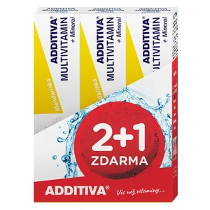 ADDITIVA sada multivitamin 2+1 mandarinka šumivé tablety 3 x 20 ks