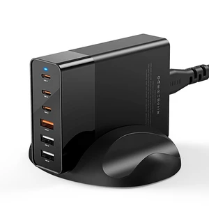 BlitzWolf® BW-S25 75W 6 Ports Desktop Charging Station Charger PPS PD3.0 QC3.0 SCP Fast Charging For iPhone 14 14 Plus 1