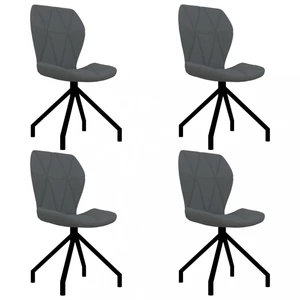 Jedálenská stolička 4 ks umelá koža Dekorhome Sivá