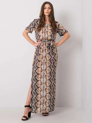 Beige dress with Meriem print