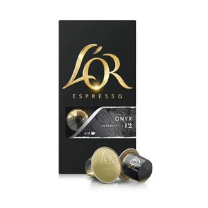 Kapsule pre espressa L'or Onyx 10 ks kapsuly do kávovaru • jemne mletá zmes pražených zŕn Arabiky a Robusty • 10 kapsúl v balení • intenzívna výrazná 