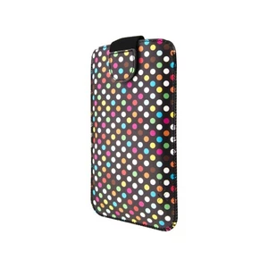 Puzdro na mobil flipové FIXED Soft Slim Elements 4XL (vhodné pro 5") - rainbow dots (FIXSOS-RAD-4XL) univerzálne puzdro • materiál umelá koža • rozmer