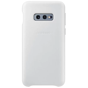Kryt na mobil Samsung Leather Cover na Galaxy S10e (EF-VG970LWEGWW) biely puzdro na mobilný telefón • zadný kryt • materiál: koža • kompatibilný s tel