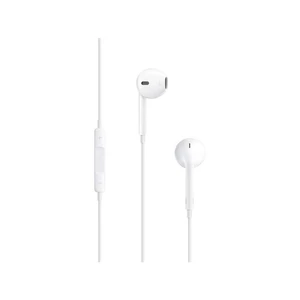 Slúchadlá Apple EarPods 3,5mm (MNHF2ZM/A) biela slúchadlá do uší • minimalizácia úniku zvuku • kopírujú geometrický tvar ucha • diaľkové ovládanie a m
