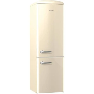 Chladnička s mrazničkou Gorenje Retro ONRK193C krémová chladnička s mrazničkou • výška 194 cm • objem chladničky 222 l / mrazničky 91 l • energetická 