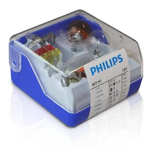 Sada Philips náhradních autožárovek H1 (55008SKKM) súprava náhradných autožiaroviek • typ hlavnej žiarovky halogénová H1 • určenie žiaroviek v súprave