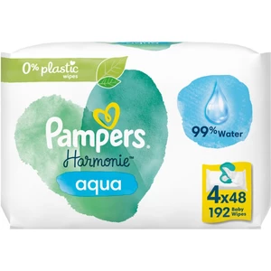 Pampers Harmonie Aqua vlhčené čisticí ubrousky pro děti 4x48 ks