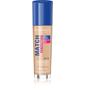 Rimmel Match Perfection tekutý make-up SPF 20 odtieň 200 Soft Beige 30 ml