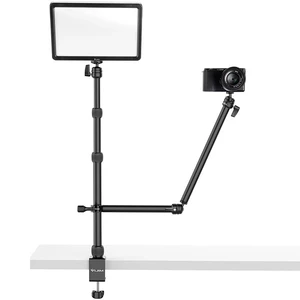 VIJIM LS11 Desktop Flexible Magic Arm C-clamp Mount Extend Light Stand Desk Lights Stick Table Mount Ball Head for Live