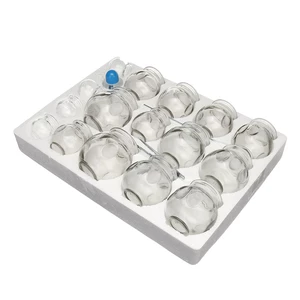 16Pcs Glass Fire Cupping Jars Set Chinese Acupuncture Vacuum Massage Therapy Device