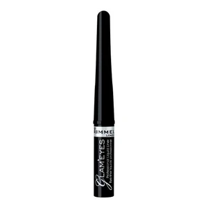 Rimmel London Glam Eyes 3,5 ml oční linka pro ženy 001 Black Glamour tekuté linky