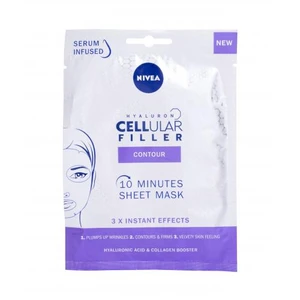 Nivea Hyaluron Cellular Filler 10 Minutes Sheet Mask 1 ks pleťová maska na všechny typy pleti; na dehydratovanou pleť; proti vráskám