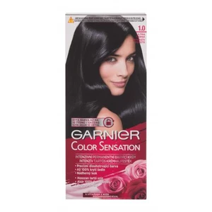 Garnier Color Sensation 40 ml barva na vlasy pro ženy 1,0 Ultra Onyx Black na barvené vlasy; na všechny typy vlasů