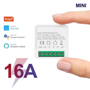16A Mini Smart Wifi DIY Switch Support 2 Way Control Smart Home Automation Module Work with Alexa Google Home Smart Life