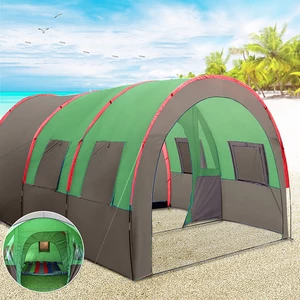 8-10 People Large Tunnel Tent Waterproof Double Layer for Family Party Outdoor Travel Camping Tent