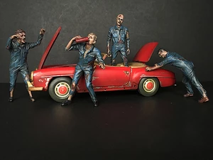 Zombie Mechanics 4 Piece Figurine Set "Got Zombies" for 1/18 Scale Models by American Diorama