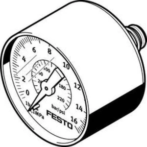 Manometr FESTO PAGN-40-16-P10, 0 do 16 bar