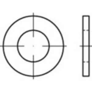 Podložka plochá TOOLCRAFT 147812, vnitřní Ø: 6.4 mm, ocel, 100 ks