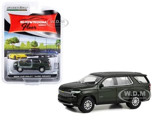 2022 Chevrolet Tahoe Premier Evergreen Gray Metallic "Showroom Floor" Series 2 1/64 Diecast Model Car by Greenlight