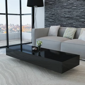 Rectangular Coffee Table High-quality MDF Side Table with a High Gloss Finish for Living Room