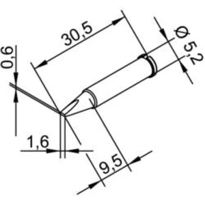 Pájecí hrot Ersa ERSADUR Typ 102 CD LF 16, 1.6 mm