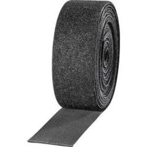 Stahovací páska se suchým zipem TOOLCRAFT KL25X2500C, 2.5 m x 25 mm, černá, 2 role