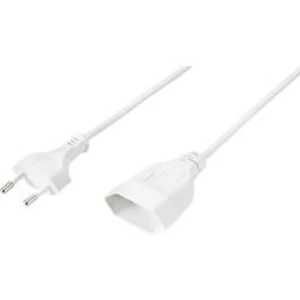 Síťový prodlužovací kabel s napájecí zásuvkou Basetech BT-2336888, 3.00 m, bílá