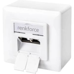Síťová zásuvka na omítku CAT 6 Renkforce RF-4697900, RF-4697900, čistě bílá