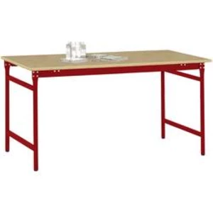 Manuflex BB3065.3003 Servírovací stolek základní stacionárně s multiplex stolní deska v rubínově červená RAL 3003, Šxhxv: 1500 x 800 x 780 mm