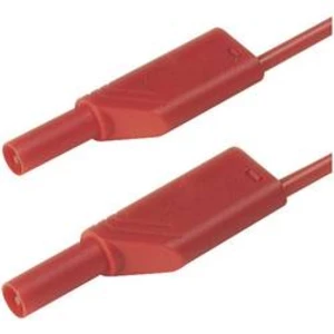 SKS Hirschmann MLS SIL WS 50/1 bezpečnostní měřicí kabely [lamelová zástrčka 4 mm - lamelová zástrčka 4 mm] červená, 0.50 m