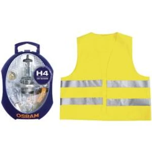 Autožárovka + bezpečnostní vesta Osram, CLKM H4 EURO UNV1, 12 V, H4, P43t