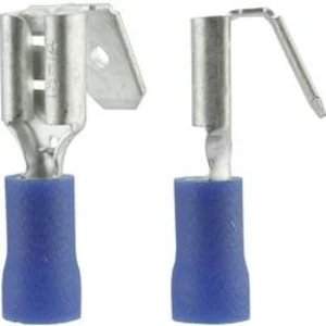 Faston zásuvka Vogt Verbindungstechnik 3926S s odbočkou, 6.3 mm x 0.8 mm, 180 °, částečná izolace, modrá, 1 ks
