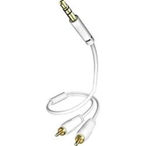 Kabel jack 3,5 mm ⇒ 2x cinch, 5 m, bílý, Inakustik