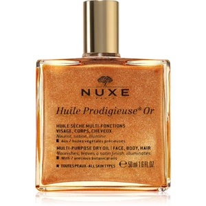 Nuxe Huile Prodigieuse Or multifunkční suchý olej se třpytkami na obličej, tělo a vlasy 50 ml