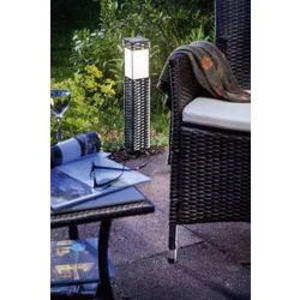 Solární zahradní svítidlo Esotec Rattan 102073, N/A, stříbrnošedá