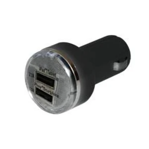 USB nabíječka do autozásuvky Eufab, 16551, 2x USB, 12 V ⇔ 5 V/24 V ⇔ 5 V, 2,1 A