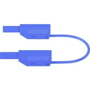 Stäubli SLK410-E/N bezpečnostní měřicí kabely [lamelová zástrčka 4 mm - lamelová zástrčka 4 mm] modrá, 25.00 cm