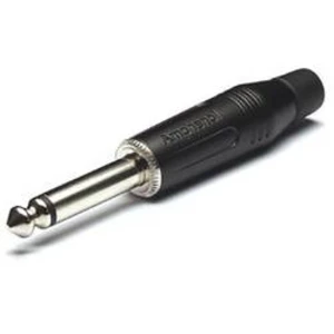 Jack konektor 6.35 mm Amphenol ACPM-GB zástrčka, rovná, pólů 2, černá, 1 ks, mono