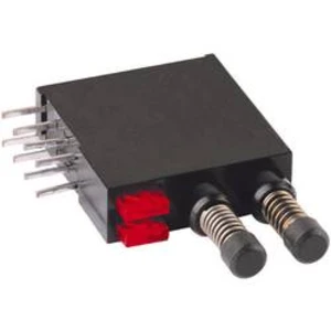 Tlačítko s LED Mentor, 1871.2231, 60 V DC/AC, 0,5 A, 2x vyp./(zap.), kulaté, černá
